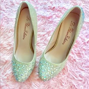 GLAMOROUS rhinestone glitter platform high heels